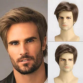 Peruca Masculina Lace Cabelo Natural Curto e Liso - Peruca Masculina Lace Cabelo Natural Curto e Liso - M44 - Polideia